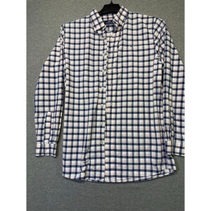 Boys Vineyard Vines Blue Pink Plaid Casual Button Down Shirt XL size 18